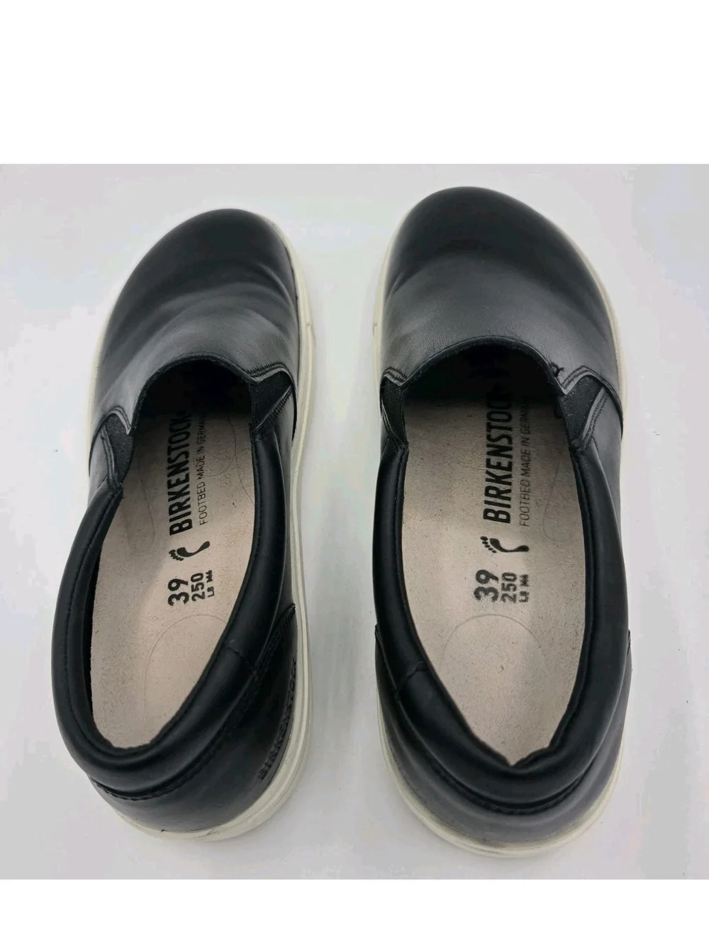 RARE Birkenstock Oswego Sz 39 W US 8-8.5 Black Leather Slip On Sneakers